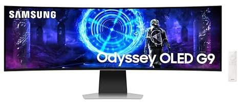 Samsung LS49DG954SUXXU Odyssey Smart OLED 49 Gaming Monitor - Glare Free, 5120x1440, Speakers, HDMI 2.1, 0.03ms, 240Hz, Full Smart Platform (Renewed)