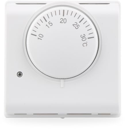 Central Heating Room Thermostat Mechanical Adjustable Dial Stat with Neon indicator Boiler Wall 2 Wire Thermostats Control Panel Replacement Compatible with Honeywell T6360B TC-RSTATL