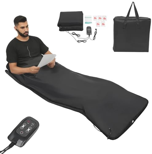 Couverture de sauna infrarouge 30-70 ℃ 20-60 min, couverture thermique pour tout le corps, Oxford avec télécommande, pour la transpiration, la relaxation, le sommeil