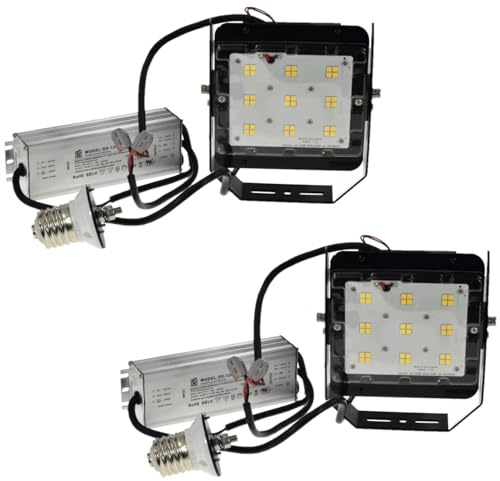Diodesy- Retrofit LED HID Light Bulb 120W 12000 Lumen 4000K Cool White 120-277V Pack of 2- Replacement HPS Mercury Vapor CFL Metal Halide Lamp for Yard Warehouse Garage Work Shop Street Area Bay Light