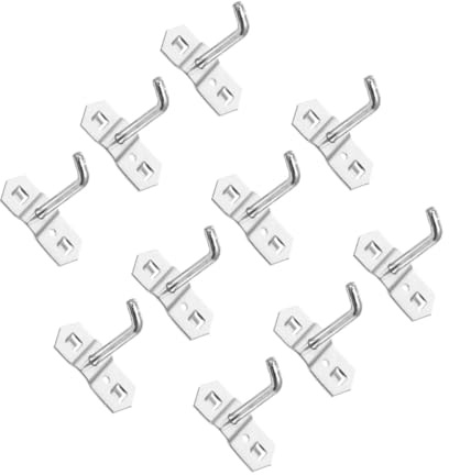 Homoyoyo 10pcs Metal Single Pegboard Hooks 5cm Stainless Steel Perforated Wall Hooks for Garage Tool Storage and Industrial Display Shelving