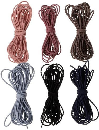 SUPVOX Cordón Elástico para Accesorios de Cabello 6 Unidades Hilo de Tela Fino y Elástico para Costura y Manualidades en Colores Variados