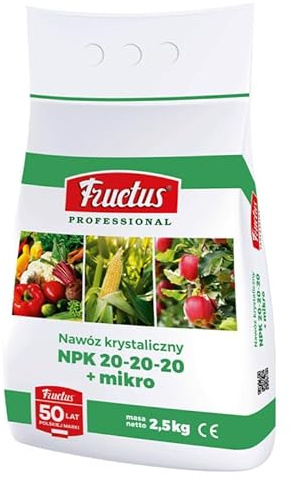 Frcutus Concime NPK 20-20-20 2,5kg - Fertilizzante Universale Orto Giardino