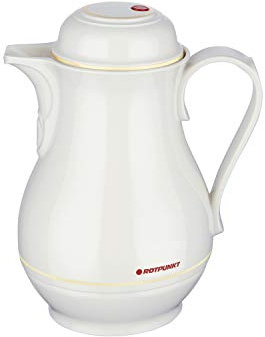 ROTPUNKT Isolierkanne 0,5 L - Premium Kaffekanne Made in Germany I Hält bis zu 24 Std heiß I Warmhaltekanne für Kaffee und Tee (Christa 530, Ivory)