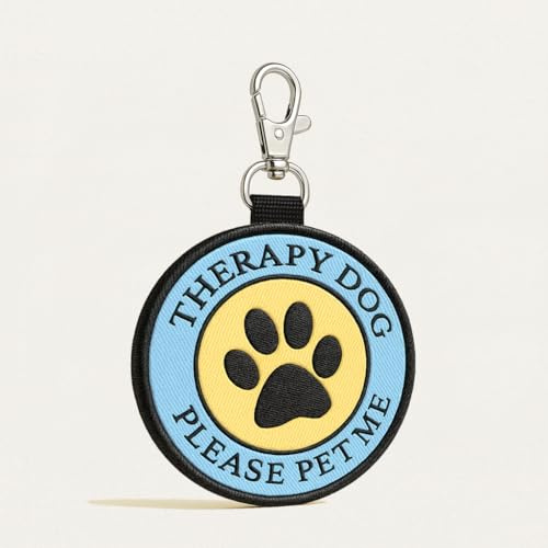 WORKINGSERVICEDOG.COM Therapie-Erkennungsmarke für Hunde, doppelseitig, zum Aufhängen an Therapie-Hundeweste, Geschirr oder Leine