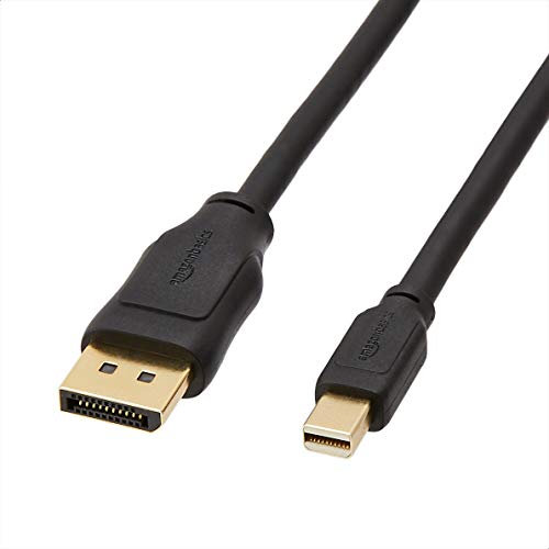 Amazon Basics Mini DisplayPort to DisplayPort Display Cable, 4Kx2K, Gold-Plated Plugs, 1.8 m, Black