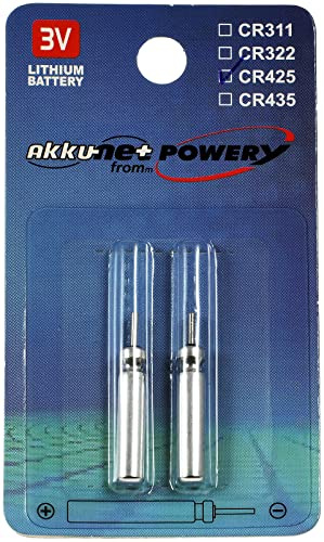 Batteria Stilo CR425 per ami elettrici, ami da pesca, indicatori di abboccata confezione da 2, 3V, Lithium