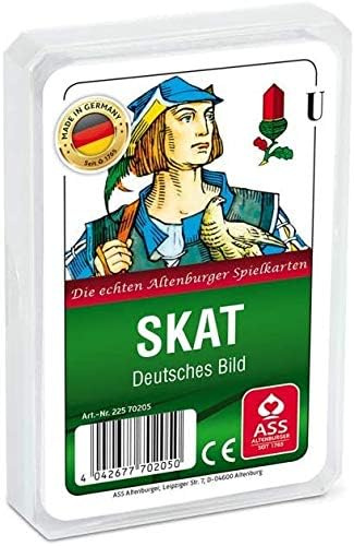 Zehnerpaket/ 10 Stück / 10x Ass Altenburger - Skat - Deutsches Bild - Deutsches Blatt/Kornblume - Kartenspiel/Kartenspiele, weiß