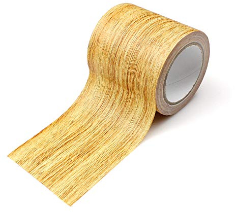 YunBey Papier Contact Bois Auto-Adhésif, Effet Bois Beige | Rouleau de 5,7 cm x 4,57 m – idéal pour meubles, tables, portes et étagères