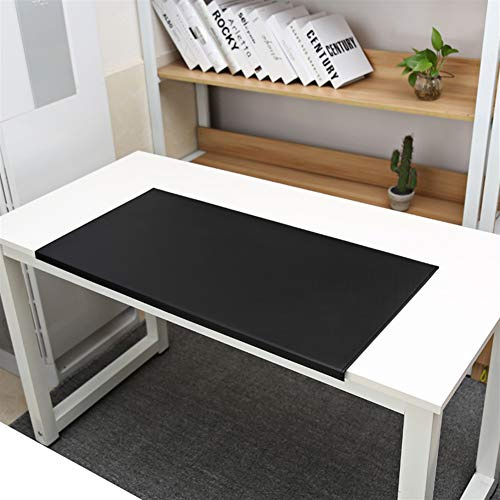 Heavyoff Schreibtischunterlage,Tischunterlage,PU-Leder wasserdichte Laptop Schreibtischmatte mit Kantenschutz für Büro und Zuhause Schwarz, 60x40cm
