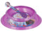 Isola Party Set pappa in polipropilene Frozen (1 piatto piano in polipropilene ⌀ 23 cm, 1 piatto fondo in polipropilene ⌀ 20 cm, 1 cucchiaio in polipropilene, 1 forchetta in polipropilene)