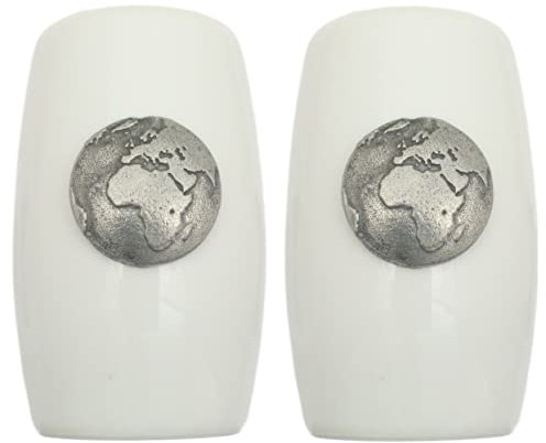 Earth China Salt and Pepper Shakers Cruet Set Modern White CSP 421