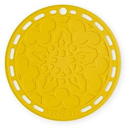 Le Creuset Untersetzer Tradition aus Silikon, Hitzebeständig bis 250°C, Ø 20 cm, Nectar, 42401206720000