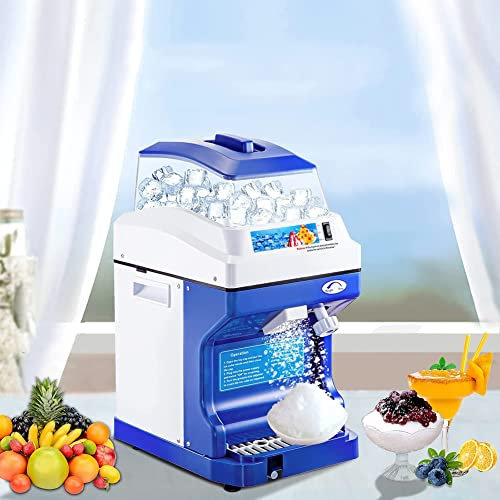 Tritaghiaccio commerciale da 17 litri, produttore di cono di neve elettrico da tavolo da 300 W, macchina per la granita del tritaghiaccio, frullatore per frullati da 441 libbre / ora, con tramoggia