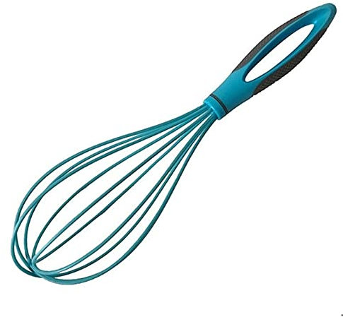 BBAUER ddq Wisk 10-Zoll-Handbesen-Mixer, Silikon-Schneebesen, Sahne-Schneebesen, Mehlmischer, rotierender Eiermischer, Küchen-Backwerkzeug-Rührwerk (Color : Chrome)
