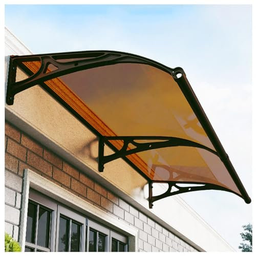 Vordach Haustür, Mit Seitenteil Rinne Aluminium Metallgestell Haustür überdachung Vordach Haustür, für Draußen Terrasse,Balkon,Kellertreppe,Hauseingang,32 * 40(80 * 100cm)