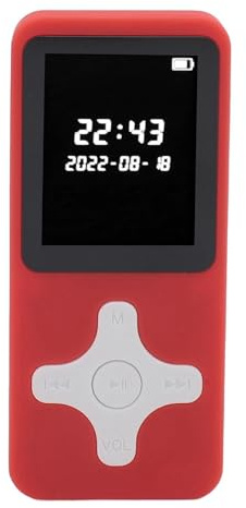 Lecteur MP3 avec Bluetooth 5.0, Lecteur de Musique Portable avec Haut-Parleur HD intégré, Prend en Charge la Radio FM, L'enregistrement Sonore, Le Réveil, Les (Rouge)