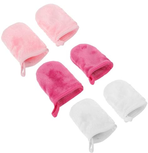 Angoily 3sets Gesichtsreinigung Finger Handschuhe Handschuhe Für Frauen Make-up Entferner Gesicht Waschen Handschuhe Handtuch Weibliche 6 Stücke * 3