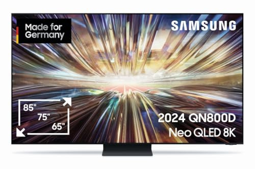 Samsung Neo QLED 8K QN800D Fernseher 85 Zoll, Neo Quantum HDR 8K+, Neural Quantum AI Gen2 Prozessor, AI Upscaling, Smart TV, KI TV, GQ85QN800DTXZG, Deutsches Modell
