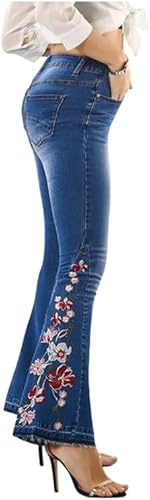 Lxitoler Jean Patte D'Elephant Femme Pantalon Slim À Taille Haute Et À Jambe Large Slim Taille Haute Vintage Pantalons Bootcut