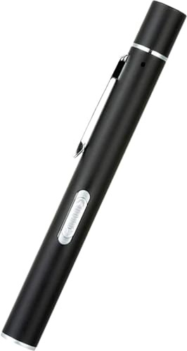 Lampe de poche rechargeable rechargeable USB Mini lampe de poche avec 2 sources LED, clip de poche (Noir)
