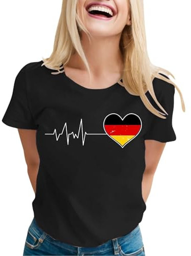 Deutschland T-Shirt Trikot für Frauen EM 2024 Germany Deutschland T-Shirt Trikot Deutschland em 2024 Damen Gym Slim-Fit Oberteile Trikot em 2024 Damen