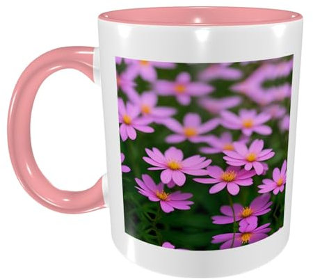 PHAYAH Tazza da caffè in ceramica da 325 ml, regalo per moglie, festa della mamma, regalo di compleanno per bere tè, bevande caffè e cioccolata calda grappolo di fiori