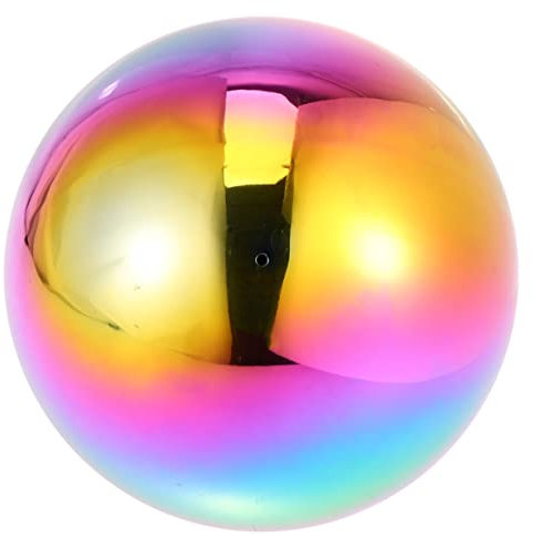 SEWOART 1stück Bunte Hohlkugel Glänzend Polierte Runde Metallkugel Für Vielseitige Heimdekoration Und Gartenaccessoires