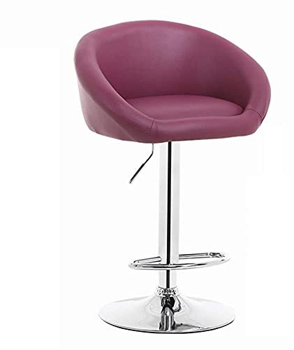 Moderner blauer Barhocker mit drehbarem Lift und vollem Schwammsitz, stilvoller hoher Hocker für Empfang, bequeme und elegante Möbelwahl