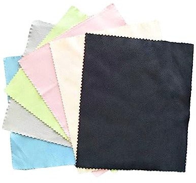 minkissy Microfibre Cloth Replacement 24pcs Eyeglass Cleaning Wipes Glasses Cleaner Lenses Screens Soft Material Reusable Pocket Size