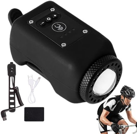 Clacson elettronico per bici, campanello d'allarme per anello manubrio ciclismo, Design impermeabile per clacson per bici da 110 dB, Campanelli d'allarme Campanello elettronico a tromba Design potente