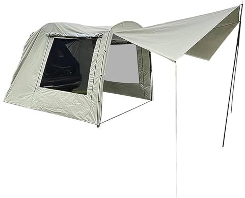 Faltbares SUV Auto Zelt mit Seitenmarkise und Heckbefestigung Oxford Stoff Campingzelt für Heckklappe Outdoor SUV Camping