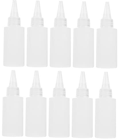 COHEALI Flaconi di Pigmento da Spremere Flacone Ricaricabile Flaconi di Colla Appuntiti da 60 Ml per Tie Dye