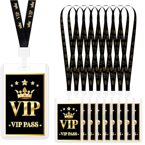 Yuecda 10 st svarta plastband med VIP-namnsnodd i plast för musikpris, filmfest, födelsedag, fest, konsert, evenemang