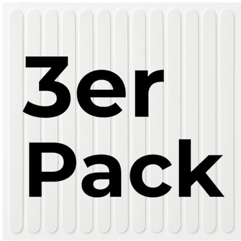 HaftPlus - 3er Pack - Anti-Rutsch Streifen für Treppen, 20 Stück transparent, selbstklebend | L: 45 cm x B: 2 cm | Antirutschstreifen transparent