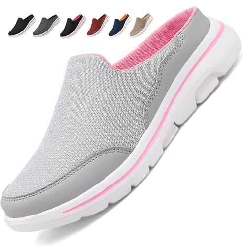 Acfoda Mesh Clogs tofflor kvinnor män lätta slip-on sandaletter sommar ventilerande halkfria trädgårdsskor fritid sabots, 01 grå, 37 EU