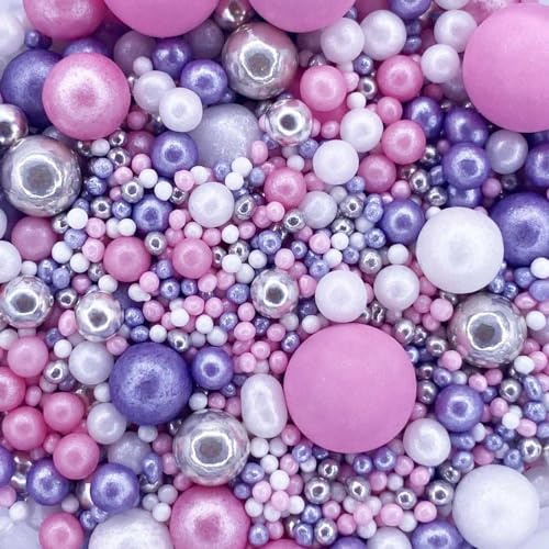 PEARL MIX - TWINKLE ICE PINK Sprinkles edible cake decorations 50g…