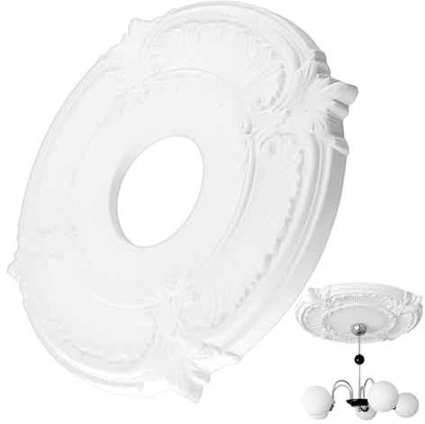 Generisch Deckenmedaillons, Weiße Deckenrosette Für Lüfter, Elegantes Europäisches Design Deko Für Kronleuchter Montage Küche Hotel Haushalt