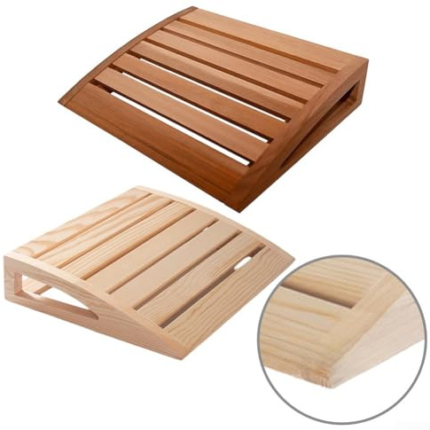 Poggiatesta in legno di grado sauna con metodi di costruzione testati nel tempo e trattamento adatto per l'esposizione ripetuta al vapore (B)