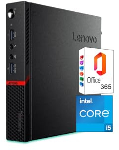 Lenovo Mini PC Computer Fisso ThinkCentre M900, Intel Core i5, Ram 8GB, SSD 256GB, WI-FI, Display Port, Windows 11 Pro e Office 365 (Ricondizionato)