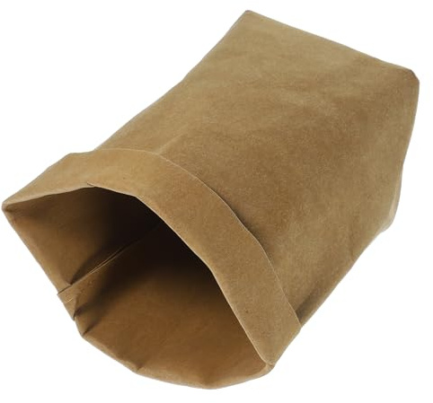 Angoily Sacchetto in Carta Kraft Lavabile Marrone 10x10x20cm per Protezione Vaso da Fiori Resistente all'Acqua per Decorazione e Organizzazione