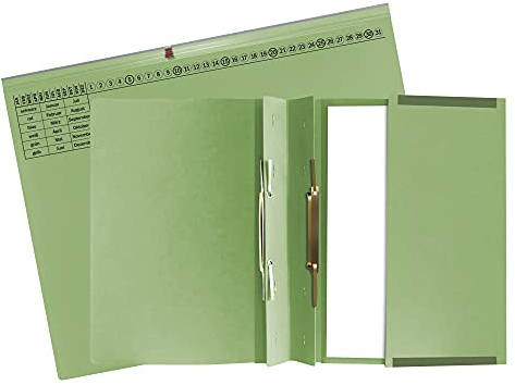 Exacompta - 370425B - caja de 25 carpetas Exaflex 2 capas derecha verde