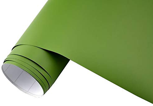 Neoxxim 7€/m2 Premium Auto Folie - NATO GRÜN/Olive MATT 600 x 150 cm - blasenfrei Lackfolie Möbelfolie