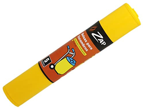 Zap Bolsas de Basura Para Escombros 80L, Amarillo - 5 unidades