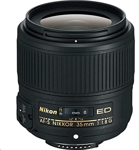 Nikon AF-S NIKKOR 35mm f/1.8G ED Fixed Zoom Lens with Auto Focus for Nikon DSLR Cameras (Renewed)
