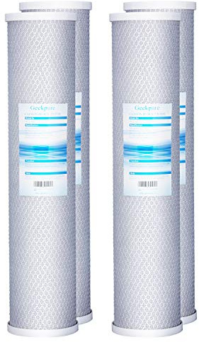 Geekpure Grand Bleu Bloc Carbone cartouche filtre à eau pour toute la maison (lot de 4) -20 X 4,5-5 micron