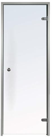 Porte transparente pour Hammam 60 x 190 cm en verre trempé sécurite 8mm cadre en aluminium