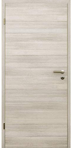 HORI Zimmertür Komplettset mit Zarge und Türdrücker I Innentür CPL Lärche Hell I Höhe 198,5 cm I Anschlag, Breite und Wandstärke wählbar - DIN links - 1985 x 860 x 120 mm