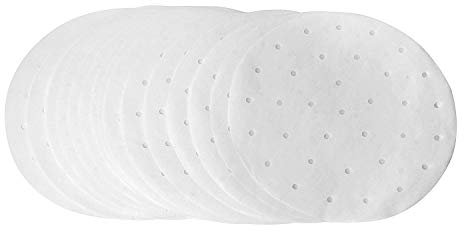 Bestlymood Premium Perforated Parchment Air Fryer Paper Liners - 7 inch - 100 Eco-Friendly Pack - For Bamboo Steamer, Steaming Basket, Cooking, Vegetables, Rice, Dim Sum