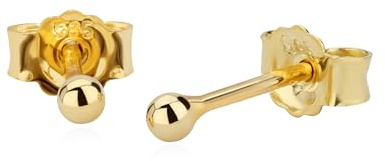 NKlaus Paar Kugelohrstecker aus 585 Gelbgold 14 Karat Ohrstecker Durchmesser von 2mm-7mm bis 7,0mm Ohrringe